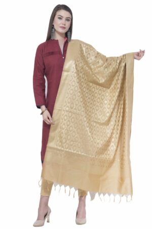 A R SILK Golden Color Vns pastle Chanderi cotton Dupattas & Chunnis