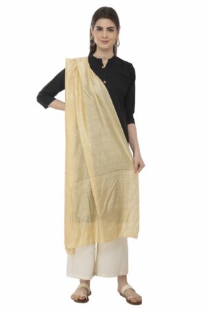 A R Silk Women’s Modal Self Golden Regular Dupatta