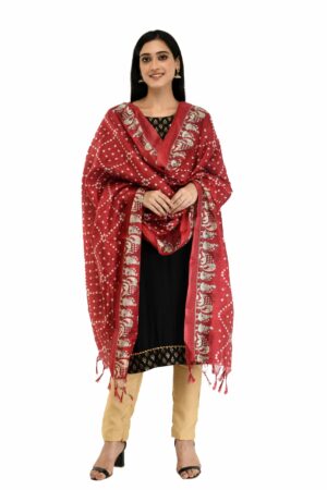 A R Silk Women’s Printed Poly Maroon Dupatta #Fancy Dupatta