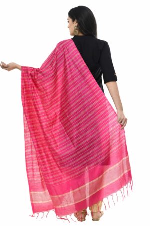 A R Silk Women’s Cotton Magenta Dupatta # Regular Dupatta