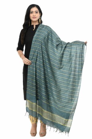 A R Silk Women’s Cotton Grey Dupatta # Regular Dupatta