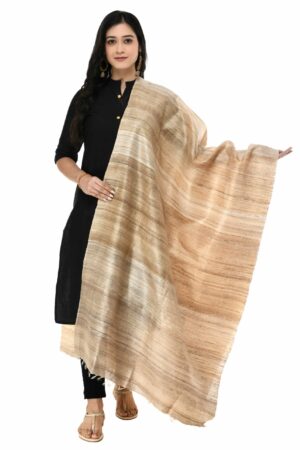 A R Silk Women’s Ghicha Silk Golden Self Design Dupatta # Fancy Dupatta