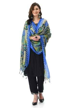 A R Silk Women’s Blend Silk Digital Print Regular Dupatta