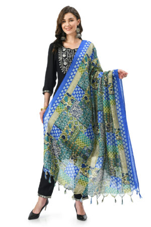 A R Silk Women’s Blend Silk Digital Print Regular Dupatta