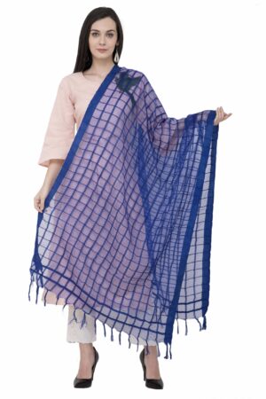 A R SILK Cotton square Regular Dupatta Color Royal Dupatta/Chunni