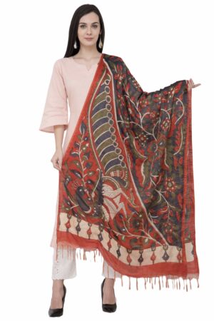 A R SILK Modal Kalamkari Print Fancy Dupatta Color Multi Print Dupatta/Chunni