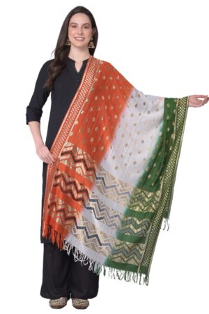 A R Silk Women’s Multicoloured Art Silk Dupatta